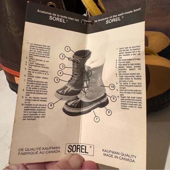 VTG 80’s Sorel Kaufman Sentry STEEL TOE Made in Canada Boots Wool Liner Men 9 main image 8